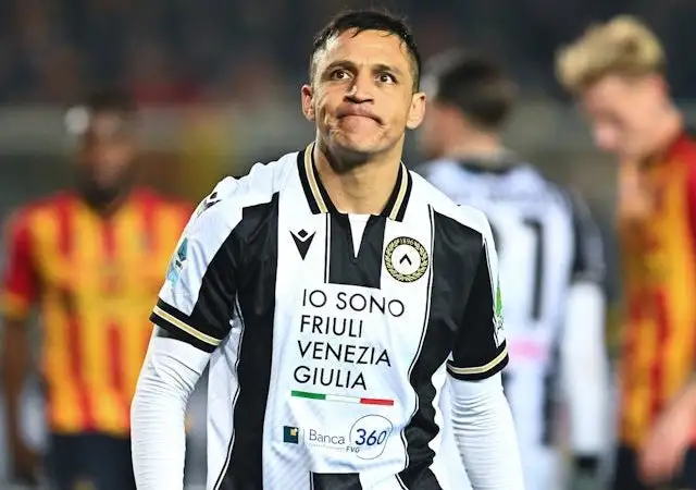Alexis Sanchez thi đấu cho Udinese vào ngày 21 tháng 2 năm 2025