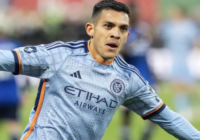Tiền đạo Alonso Martinez của New York City FC ăn mừng bàn thắng vào ngày 2 tháng 11 năm 2024
