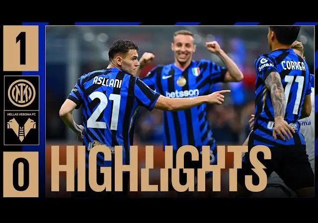 ASLLA FROM THE SPOT🟰3 POINTS ON A SATURDAY NIGHT | INTER 1-0 VERONA|HIGHLIGHTS| SERIE A 2024/25 ⚫🔵🇬🇧