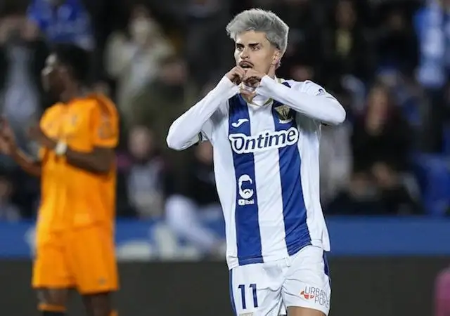 Tiền đạo Leganes Juan Cruz vào ngày 5 tháng 2 năm 2025