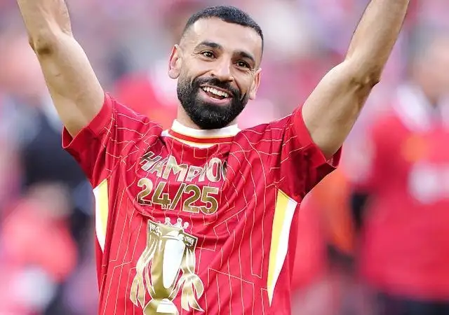 Mohamed Salah của Liverpool ăn mừng ngày 27/4/2025
