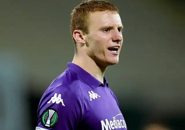 Hậu vệ Fiorentina Pietro Comuzzo vào ngày 8 tháng 5 năm 2025