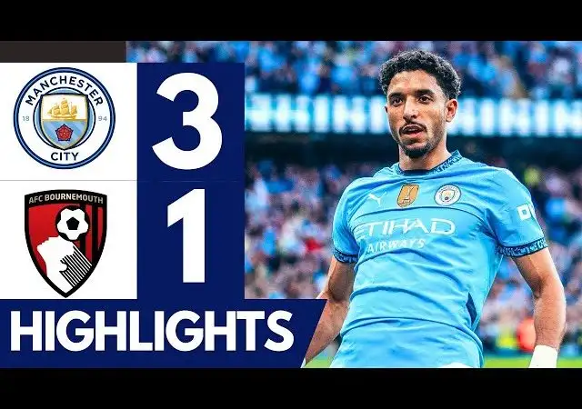 Omar Marmoush Goal | Man City vs Bournemouth 3-1 Highlights | Premier League - City Bournmouth 3-1
