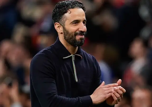 Huấn luyện viên trưởng của Manchester United Ruben Amorim vào ngày 17 tháng 4 năm 2025