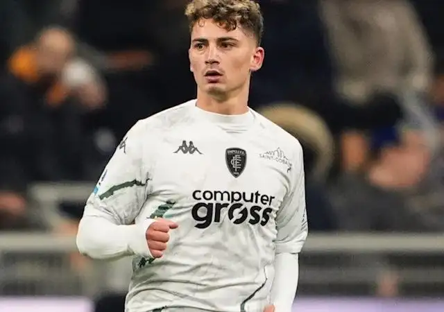 Sebastiano Esposito thi đấu cho Empoli vào ngày 19 tháng 1 năm 2025