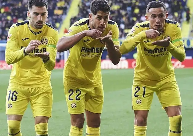 Bộ ba Villarreal Alex Baena, Ayoze Perez và Yeremy Pino vào ngày 1 tháng 2 năm 2025