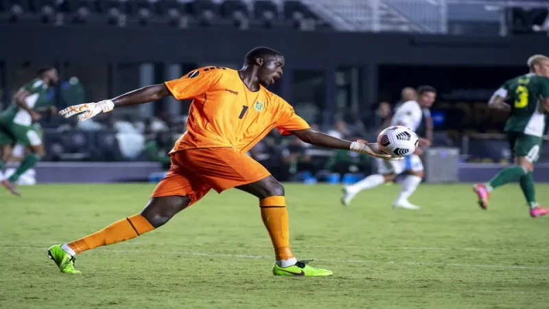 Kai Mckenzie-Lyle trong trận đấu cho Guyana vào ngày 3 tháng 7 năm 2021