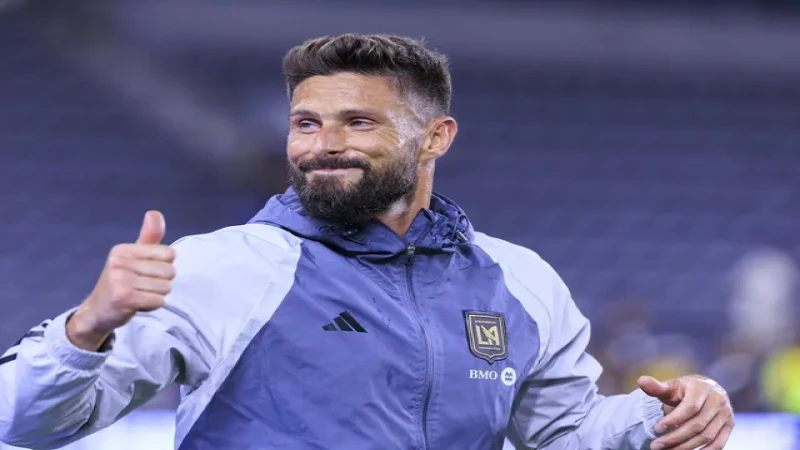 Tiền đạo Olivier Giroud của Los Angeles FC trong trận đấu ngày 13 tháng 8 năm 2024