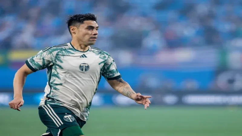 Hình ảnh Felipe Mora của Portland Timbers trong một trận đấu