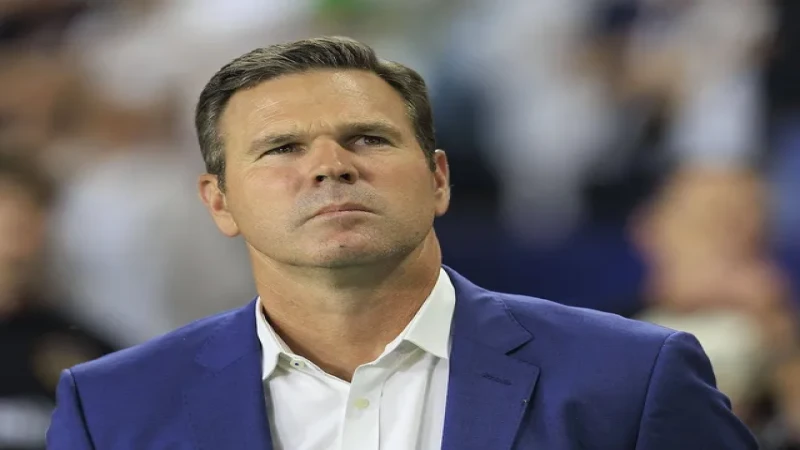Greg Vanney, huấn luyện viên trưởng của Los Angeles Galaxy, được chụp ảnh vào ngày 14 tháng 9 năm 2024