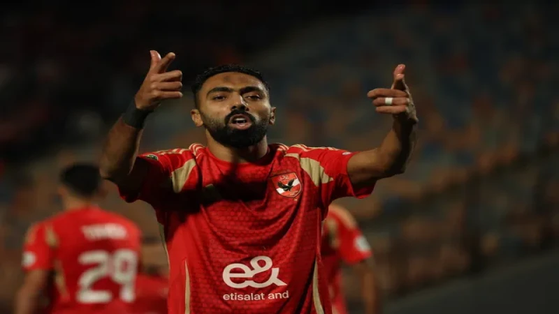 Hussein El Shahat ăn mừng bàn thắng cho Al Ahly vào ngày 24 tháng 11 năm 2024
