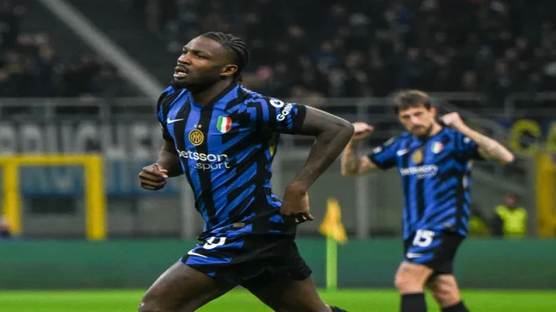 Marcus Thuram của Inter Milan ăn mừng bàn thắng ngày 11/03/2025