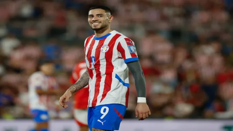 Antonio Sanabria của Paraguay trong trận đấu ngày 20 tháng 3 năm 2025