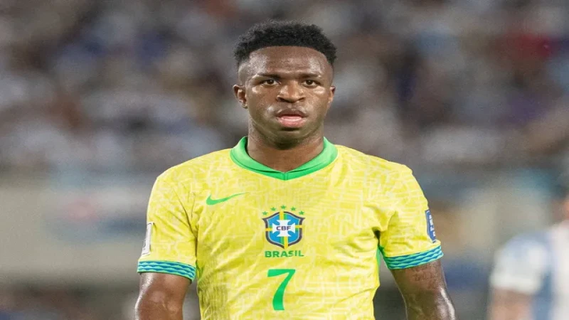 Vinicius Junior của Brazil trong trận đấu với Argentina ngày 26 tháng 3 năm 2025
