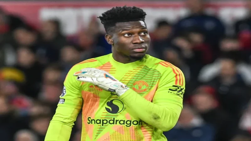 Andre Onana của Manchester United ngày 1 tháng 4 năm 2025 Andre Onana của Manchester United - Man United chốt Carnesecchi thay Onana