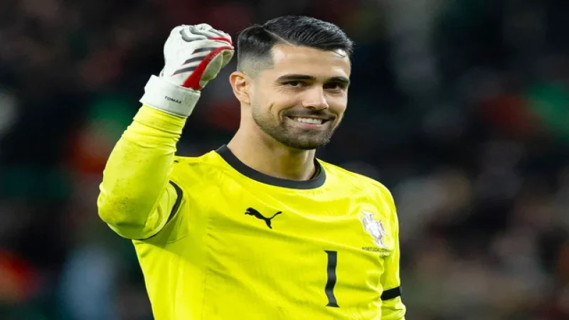 Diogo Costa của Bồ Đào Nha vào ngày 23 tháng 3 năm 2025
