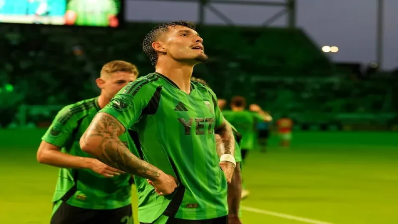Brandon Vazquez của Austin FC trong trận đấu ngày 21 tháng 5 năm 2025