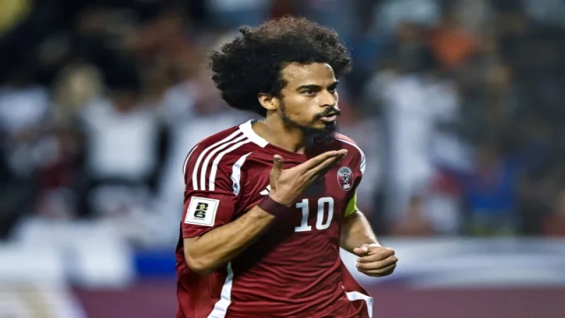 Akram Afif của Qatar ăn mừng sau khi ghi bàn ngày 20 tháng 3 năm 2025