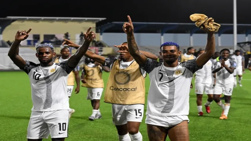 Leandro Bacuna của Curacao ăn mừng cùng đồng đội vào tháng 6 năm 2024