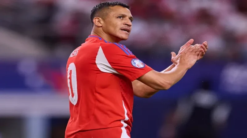 Alexis Sanchez trong trận đấu cho Chile ngày 21 tháng 6 năm 2024
