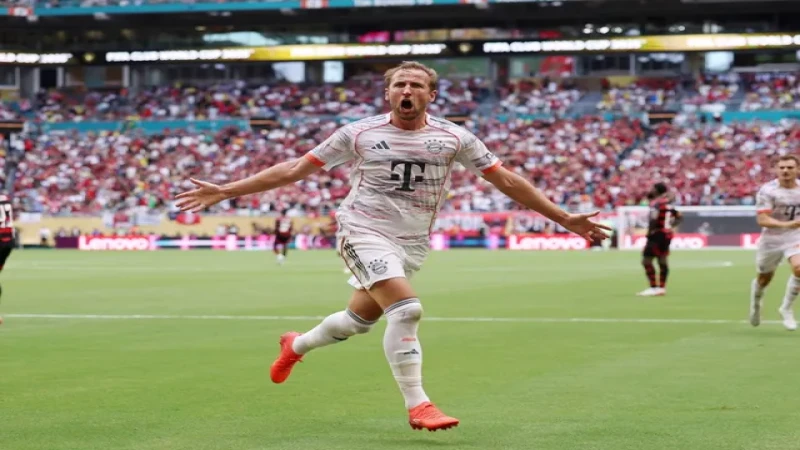 Harry Kane ăn mừng bàn thắng cho Bayern Munich trong trận đấu ngày 29 tháng 6 năm 2025