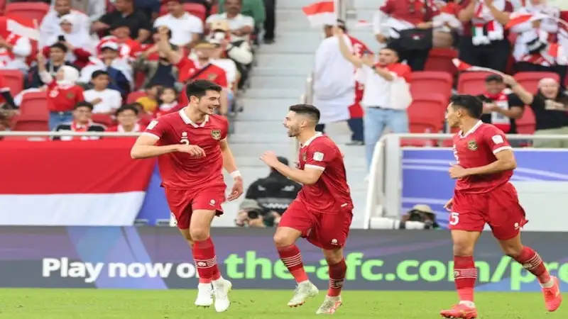 Sandy Walsh của Indonesia ăn mừng bàn thắng vào ngày 24 tháng 1 năm 2024