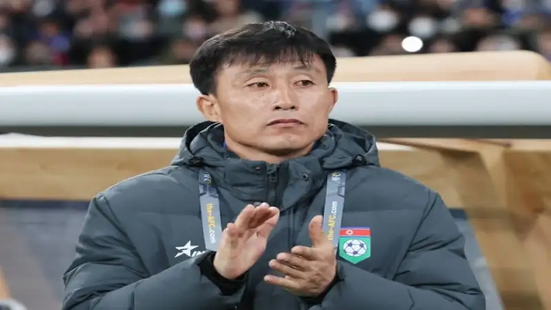 Huấn luyện viên Sin Yong-nam của Triều Tiên ngày 21 tháng 3 năm 2024