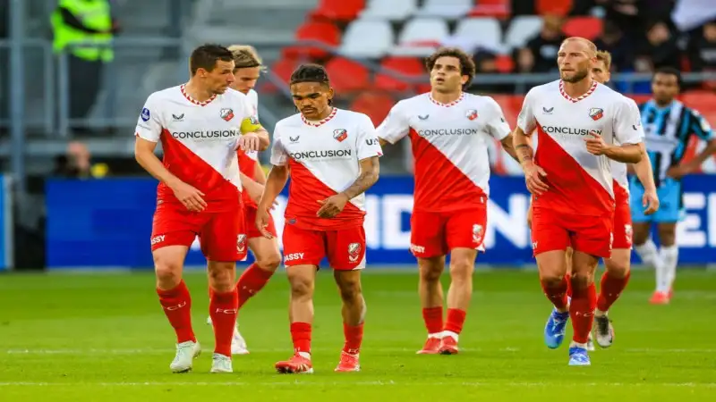 Các cầu thủ FC Utrecht ăn mừng chiến thắng vào ngày 15 tháng 8 năm 2024