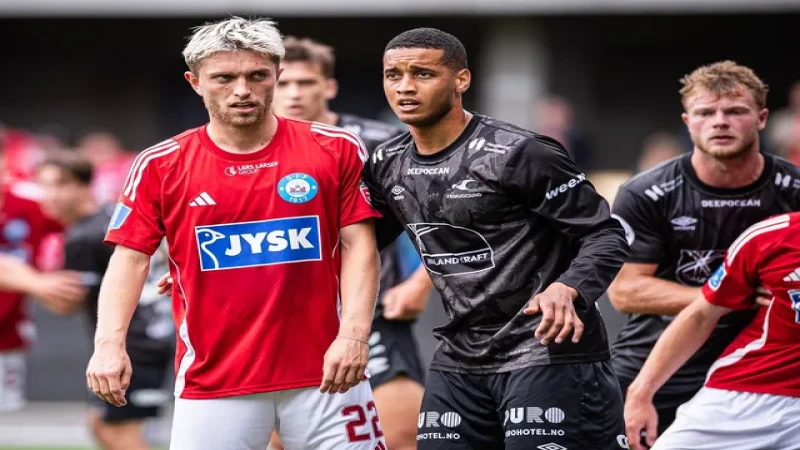 Bruno Leite của Haugesund trong trận đấu ngày 30 tháng 6 năm 2024