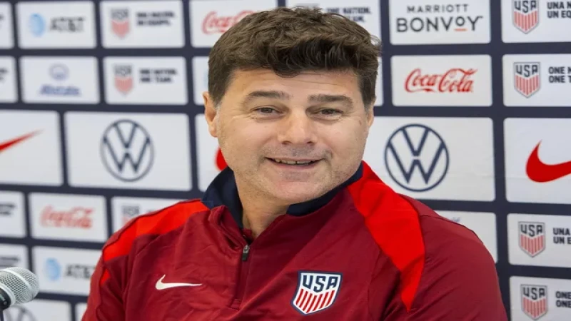 HLV trưởng USA Mauricio Pochettino trong một cuộc họp báo vào ngày 11 tháng 10 năm 2024