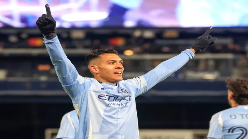 Alonso Martinez ăn mừng bàn thắng cho New York City FC ngày 8 tháng 3 năm 2025