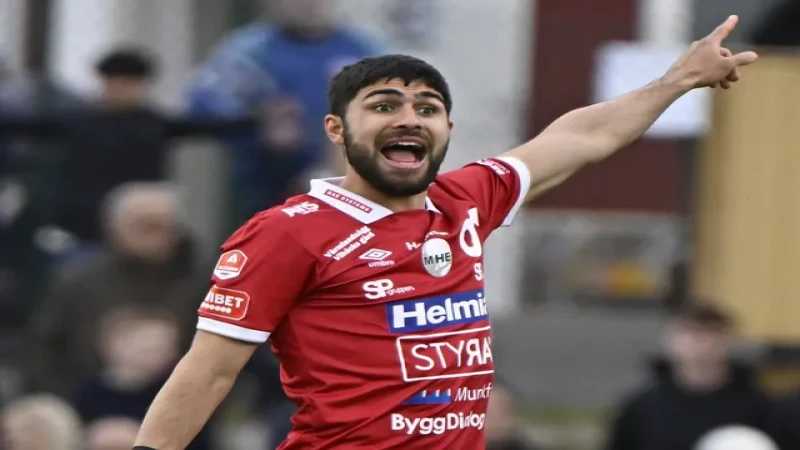 Omar Faraj của Degerfors trong trận đấu vào ngày 11 tháng 5 năm 2025