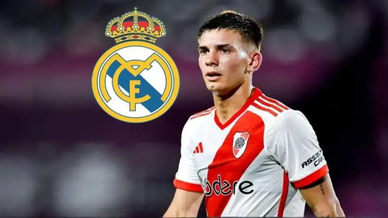 Franco Mastantuono gia nhập Real Madrid từ River Plate với giá 38.5 triệu bảng