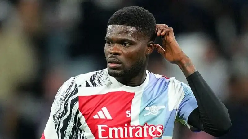 Thomas Partey của Arsenal trong trận đấu tháng 5/2025