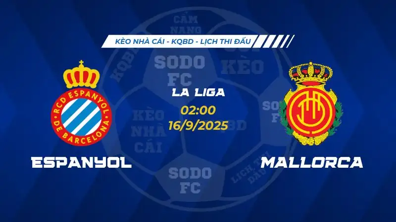 Soi Kèo Espanyol vs Mallorca 16/09 lúc 02h00
