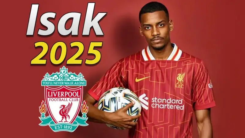 Alexander Isak trong màu áo Liverpool